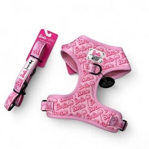 Sassy Woof x Barbie Vibrant Pink Leash & Harness Set